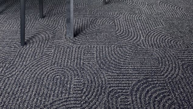 Interface Step this Way carpet tile in office common area with tree