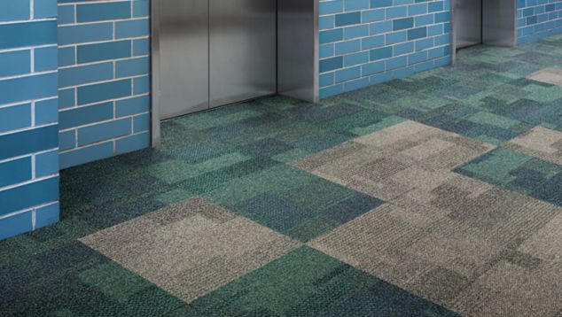 Interface The Standard carpet tile elevator area