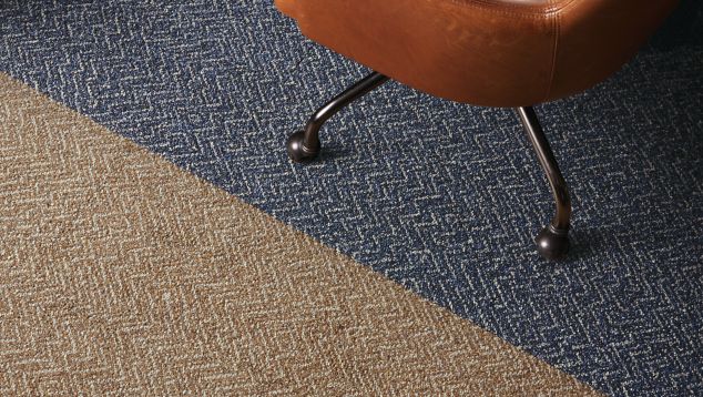 Interface Third Space 308 carpet tile in seating area with desk