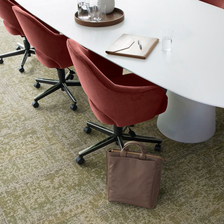 Interface Under Pressure carpet tile in workplace meeting room