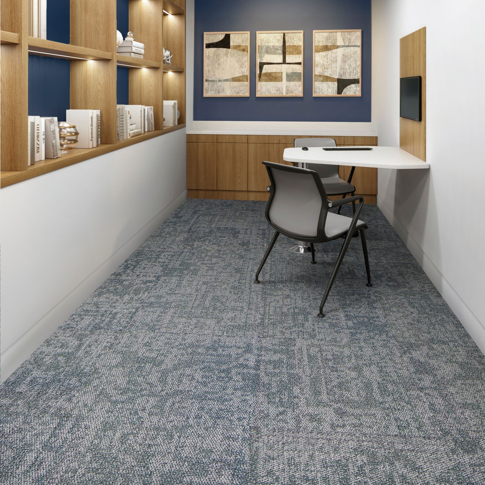 Interface Under Pressure carpet tile in private office