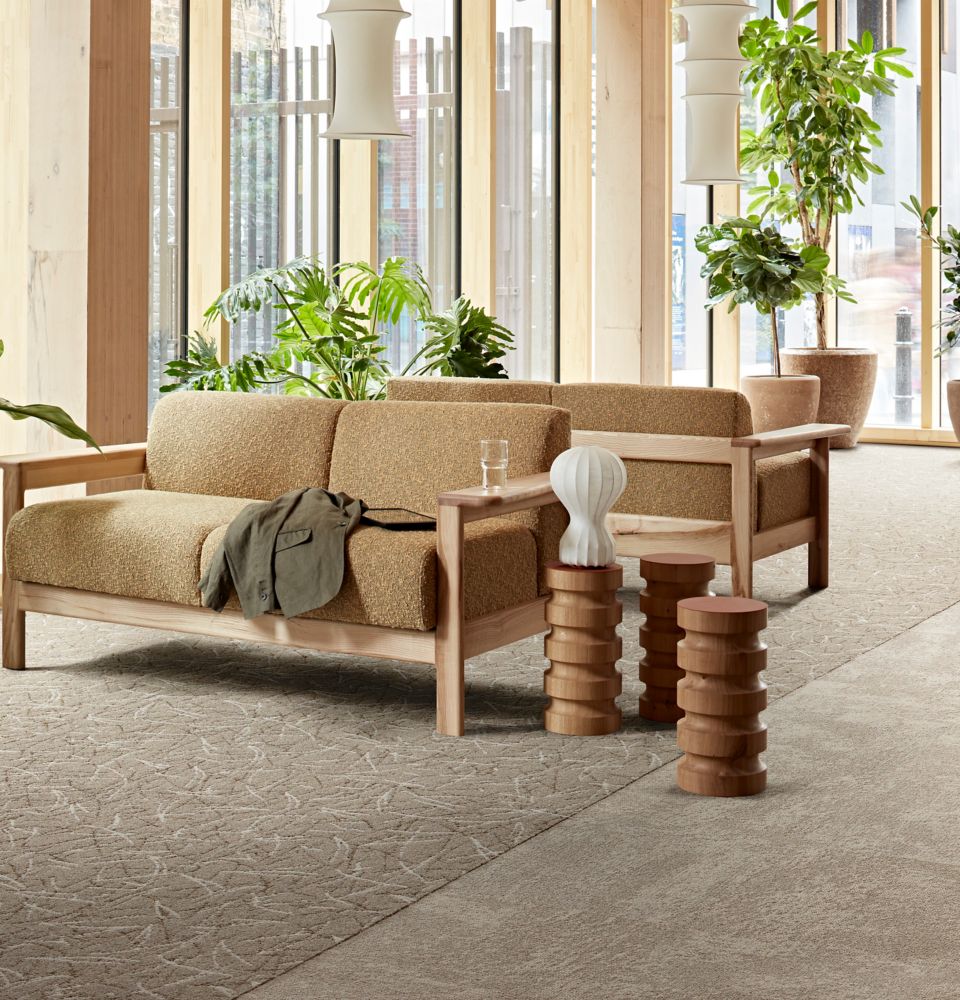 Interface Unwound carpet tile 