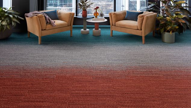 Interface WG100 and WG200 carpet tile in lobby