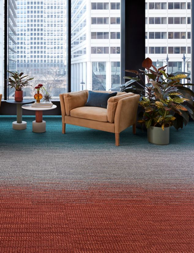 Interface WG100 and WG200 carpet tile in lobby