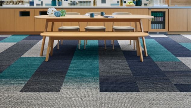 Interface WG100 and WG200 carpet tile in meeting room