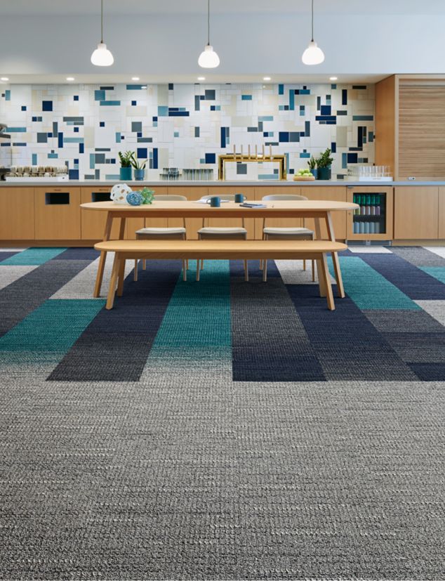 Interface WG100 and WG200 carpet tile in meeting room