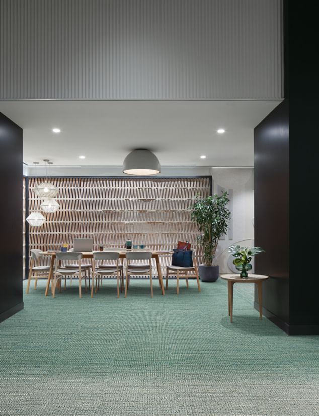 Interface WG100 and WG200 carpet tile in meeting room