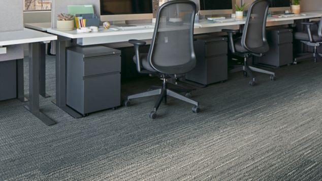 Interface WG100 and WG200 carpet tile in open office