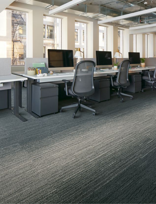 Interface WG100 and WG200 carpet tile in open office