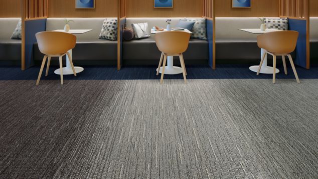 Interface WG100 and WG200 carpet tile in open office