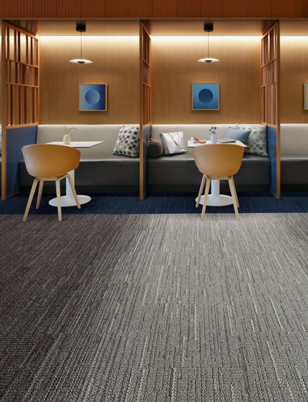 Interface WG100 and WG200 carpet tile in open office