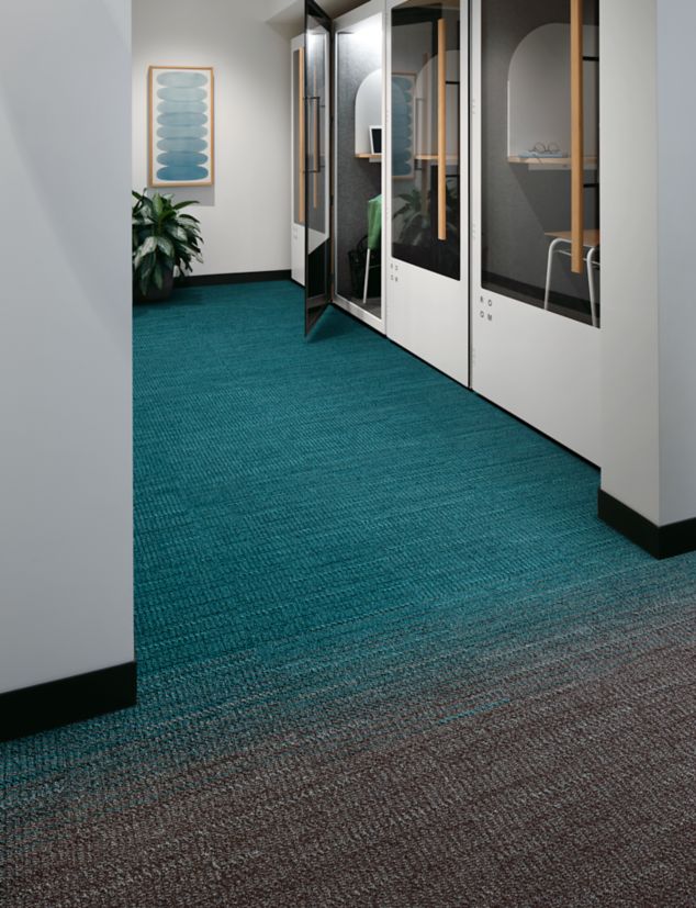 Interface WG100 and WG200 carpet tile in private office