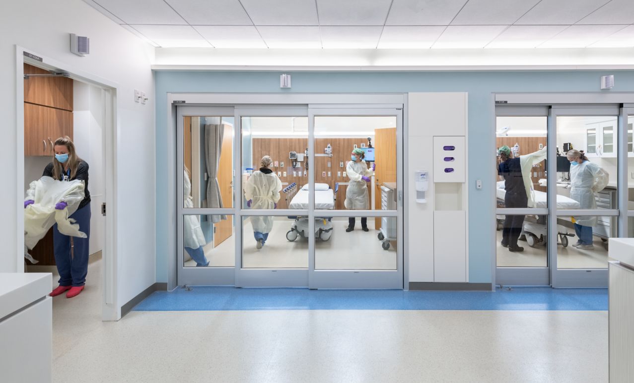 Emergency Department in a hospital with nora rubber