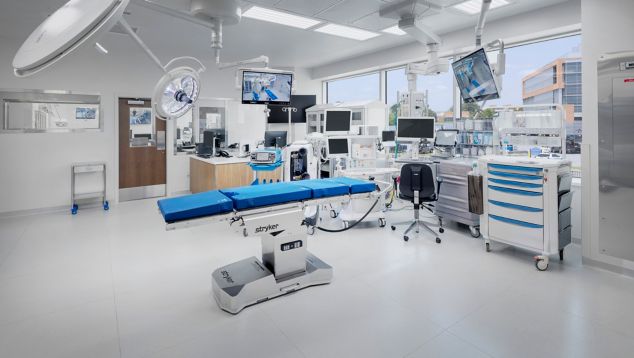nora by Interface norament XP satura rubber flooring in operating room