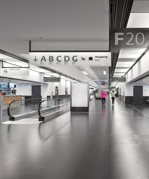 Vienna Airport, Check in Terminal 3, equipped with norament grano