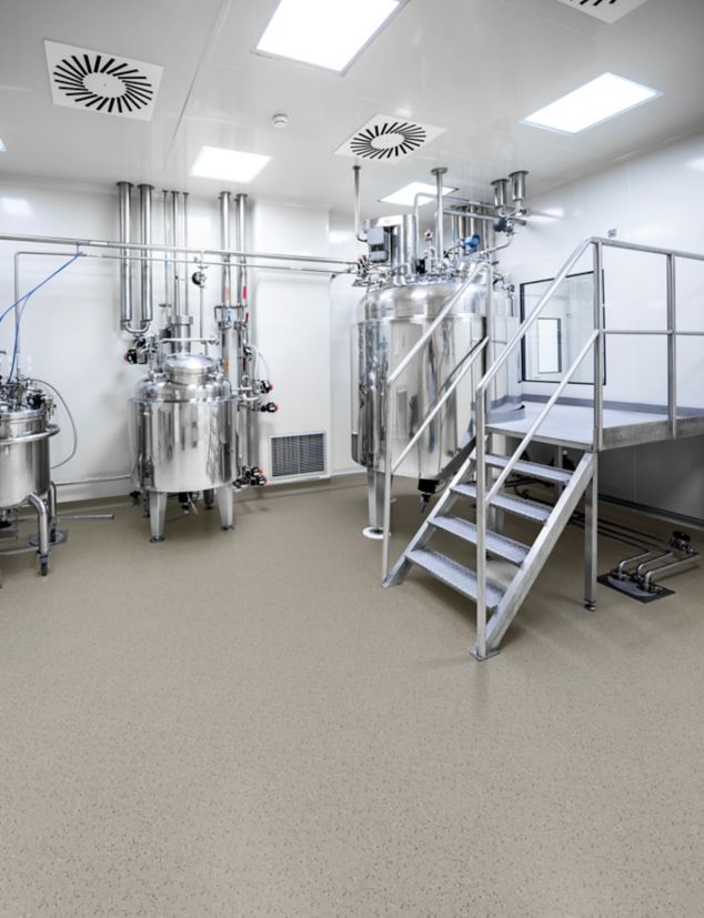 norament xp grano rubber flooring in production area