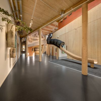 Slide in a hands-on museum