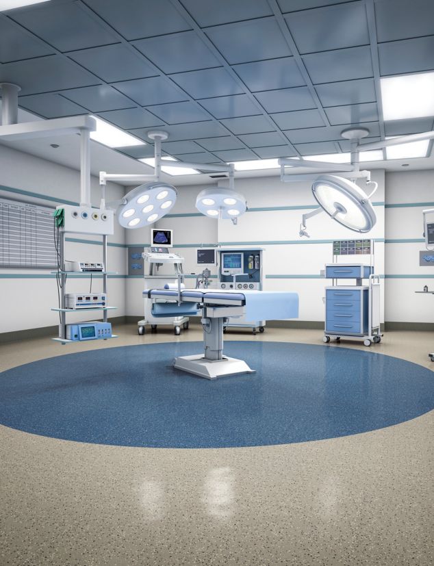 norament xp rubber flooring in operating room