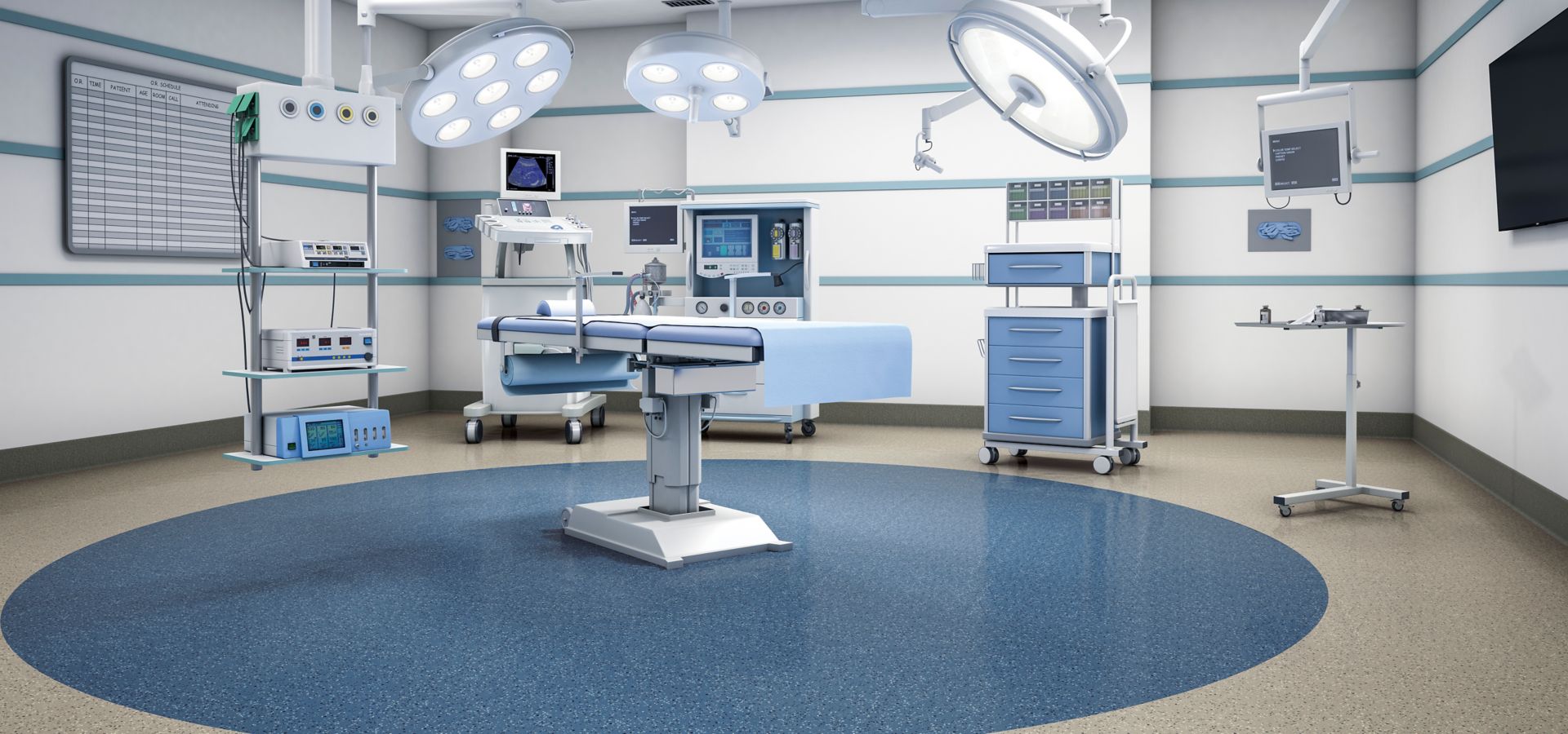 norament xp rubber flooring in operating room