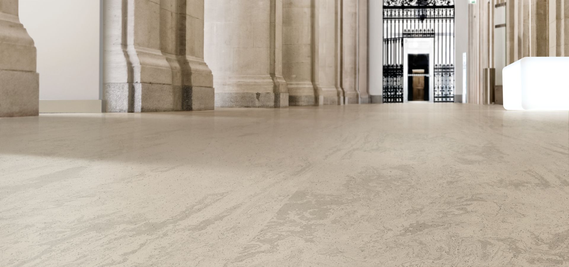 norament 926 castello rubber flooring in public space corridor