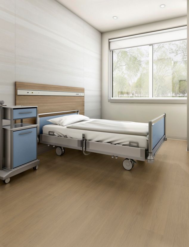 noravant timber rubber flooring in patient room