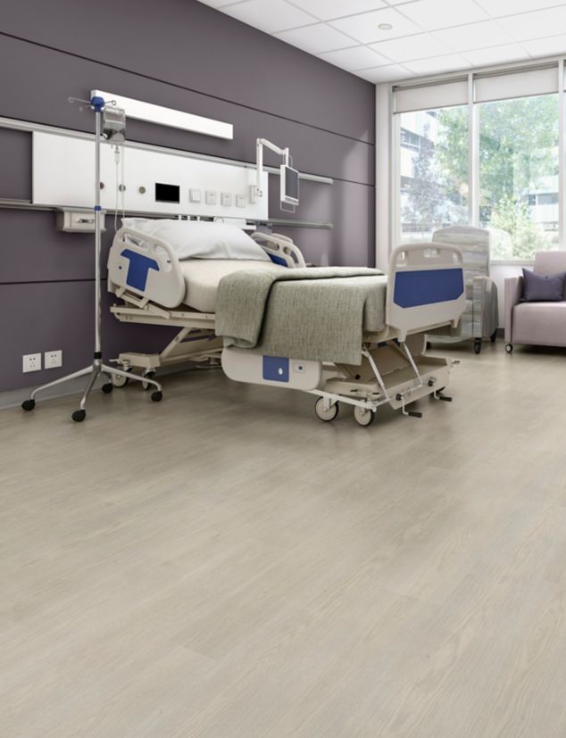 noravant timber rubber flooring in patient room