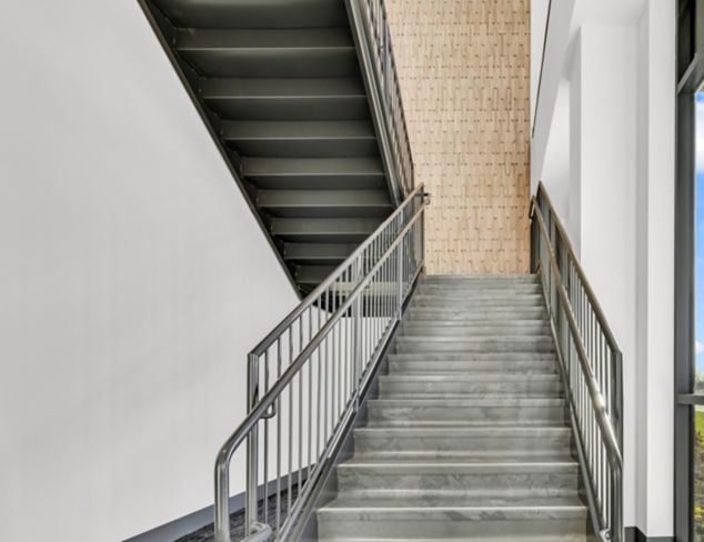 Hospital staircase with norament arago stairtreads